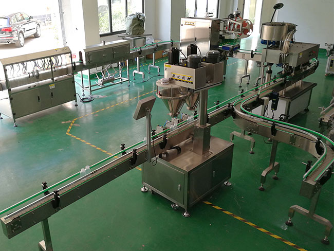 粉劑定量灌裝機設備車間實拍